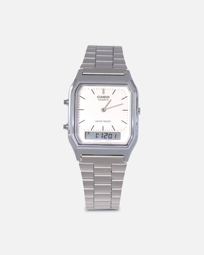 Casio AQ230A-7D Watch Silver/White