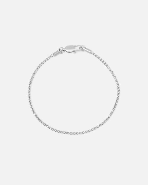 Saint Morta 2MM Palm Chain Bracelet White Gold