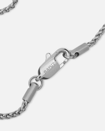 Saint Morta 2MM Palm Chain Bracelet White Gold