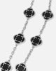 Saint Morta Onyx Clover Necklace White Gold