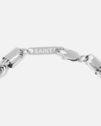 Saint Morta 8mm Rope Chain Bracelet White Gold