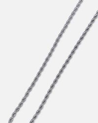 Saint Morta Textured Cross Pendant Chain White Gold