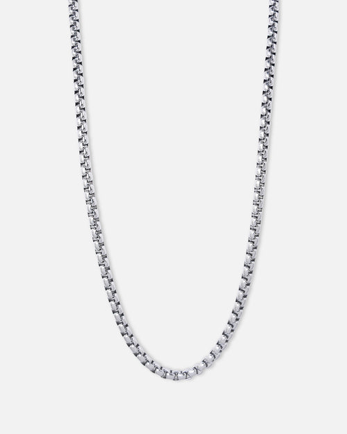 Saint Morta 5mm Round Box Chain White Gold