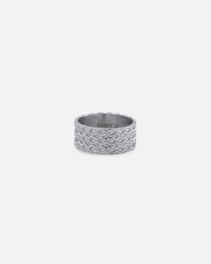 Saint Morta Rope Chain Ring White Gold