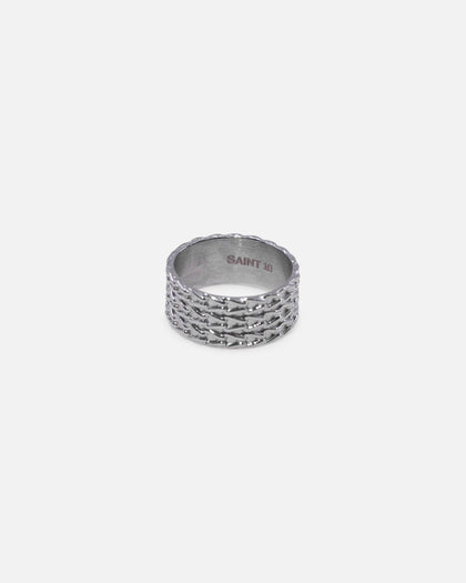 Saint Morta Rope Chain Ring White Gold