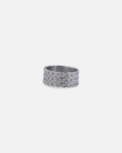 Saint Morta Rope Chain Ring White Gold