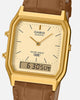 Casio AQ230EGL-9A Watch Black/Gold/Tan