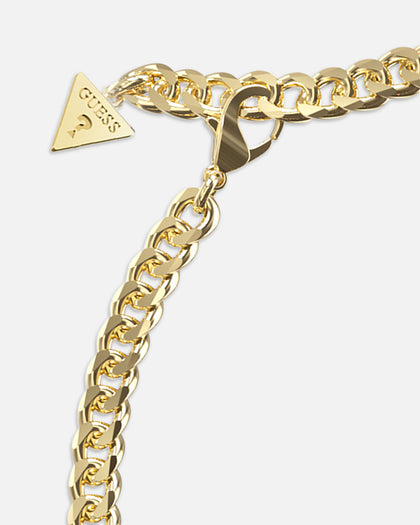 Guess Mainline Women's Lioness Queen Octagon Necklace Gold