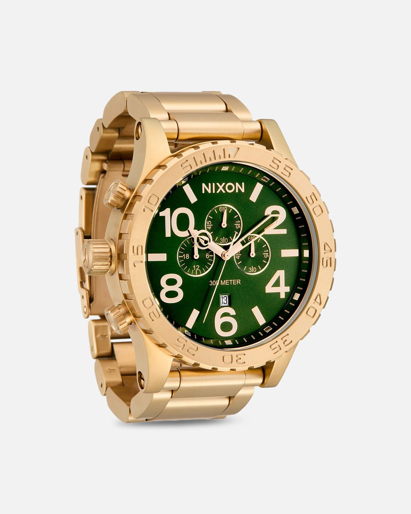 Nixon 51-30 Chrono Gold/Green | Culture Kings
