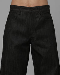 Loiter Selvedge Denim Boot Cut Jeans Black