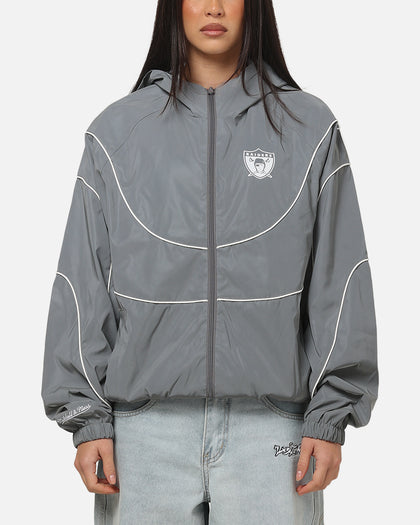 Mitchell & Ness Las Vegas Raiders Nylon Tracksuit Jacket Grey