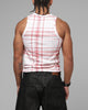 Loiter Hybrid Tank Pink Plaid