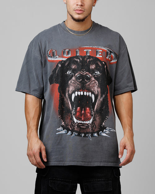 Loiter Dog House Vintage T-Shirt Charcoal