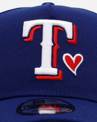New Era Texas Rangers 'Team Color Hearts' 9FORTY A-Frame Snapback Blue