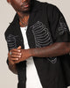 Saint Morta Lovely Bones Short Sleeve Linen Shirt Black