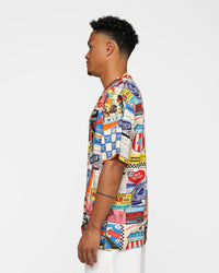 The New Establishment X Nascar CMS Program Resort Button Up Shirt Multi