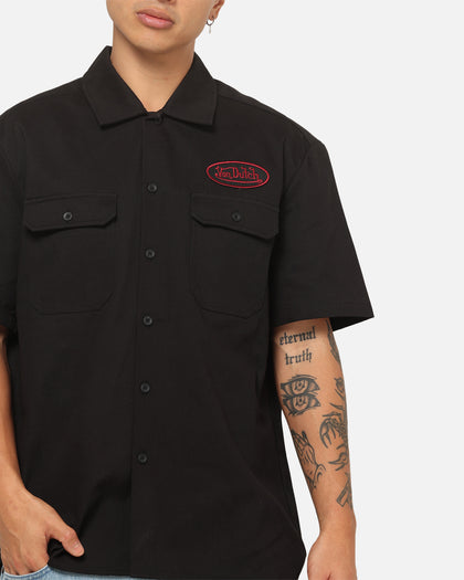 Von Dutch Oval Button Up Shirt Black