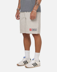 S Double Timeless Poplin Volley Beach Shorts Stone