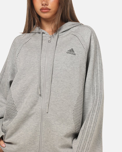 Adidas Women's Teamgeist Rhinestone Track Top Grey Marle
