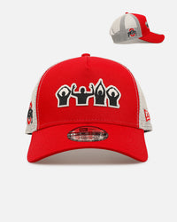 New Era Ohio State Buckeyes 'Hand Signals' 9FORTY A-Frame Trucker Snapback Official Team Colors
