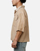 MNML Strip One Pocket Pajama Shirt Brown/Cream