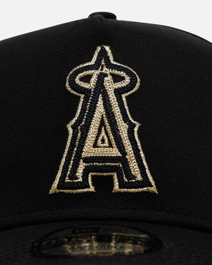 New Era Los Angeles Angels 'Raised Metallic Chainstitch' 9FORTY A-Frame Snapback Black