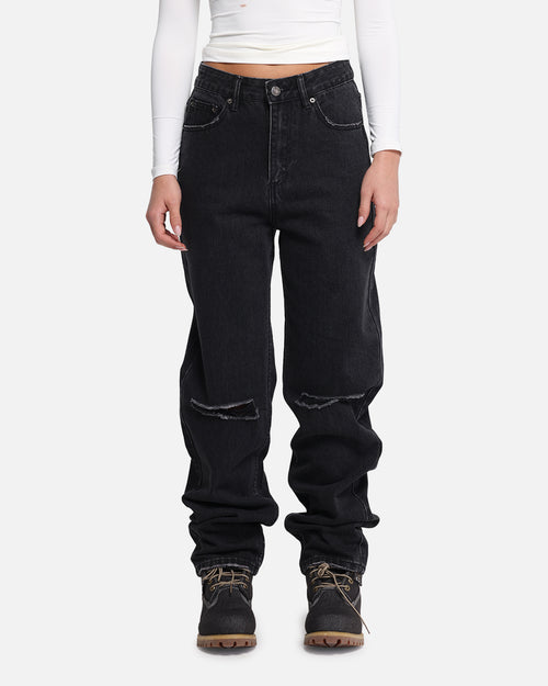 XXIII Women's Straight Leg Jeans Washed Black