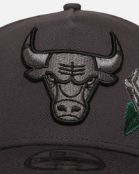 New Era Chicago Bulls 'Gray Tonal Rose Embroidery' 9FORTY A-Frame Snapback Gray