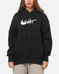 Nike Women's Sportswear Phoenix Fleece Oversized Logo Hoodie Black/Summit White