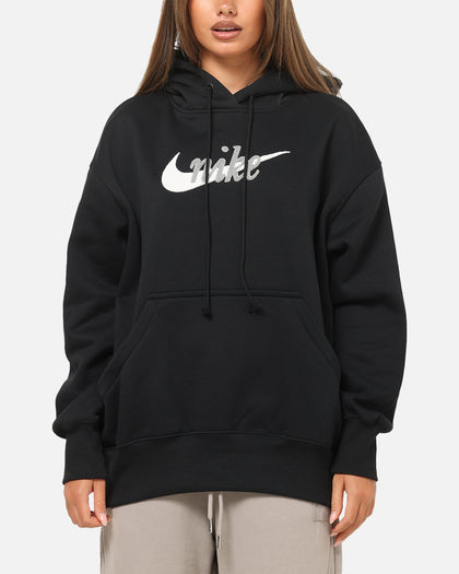Nike Women's Sportswear Phoenix Fleece Oversized Logo Hoodie Black/Summit White