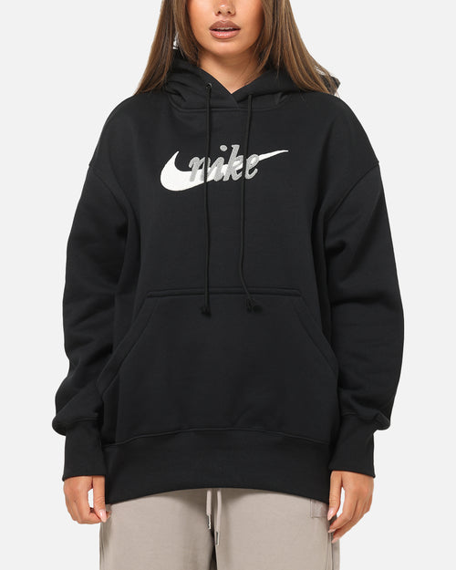 Nike Women's Sportswear Phoenix Fleece Oversized Logo Hoodie Black/Summit White