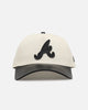 New Era Atlanta Braves 'Leather Visor' 9FORTY A-Frame Snapback Chrome White/Black