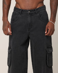 Saint Morta Baggy Workwear Jean Black Shadow
