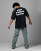 Loiter Live Laugh Love Drop T-Shirt Black Acidwash