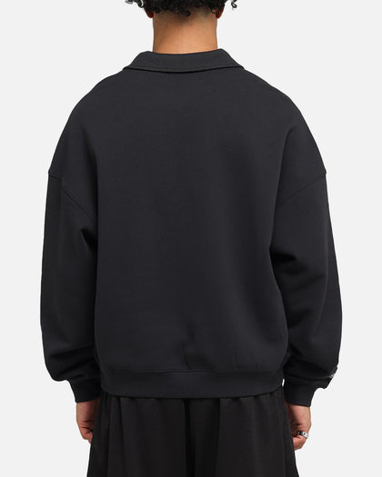 Mitchell & Ness New York Knicks Boxy Quarter Zip Crewneck Faded Black