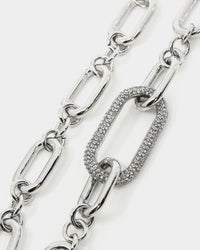 Raising Hell Women's Thick Link Chain Iced White Gold