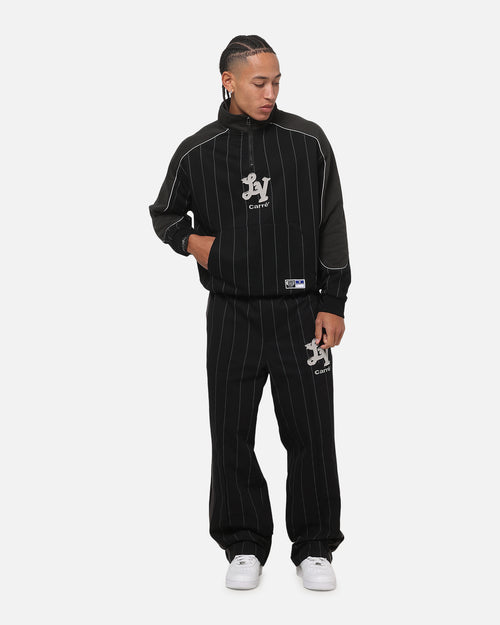 Carre Las Vegas City Series Quarter Zip Crewneck Black Pinstripe
