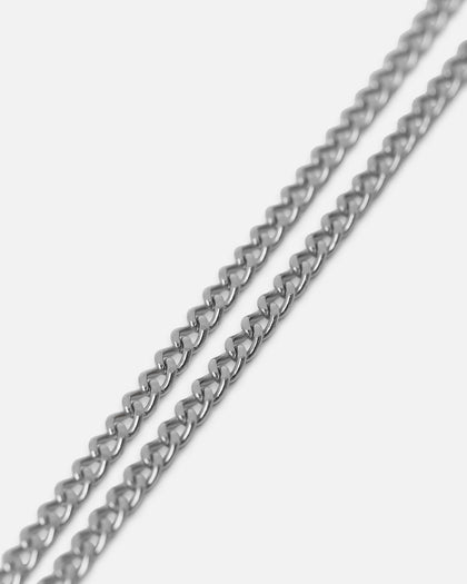 Saint Morta Doves Pendant Chain White Gold