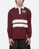 Mitchell & Ness New York Yankees Roses Rugby Long Sleeve Polo Shirt Sour Cherry