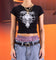 Ed Hardy Women's Cross My Heart Baby T-Shirt Black