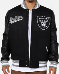 Pro Standard Las Vegas Raiders Wool Varsity Jacket Black/Grey