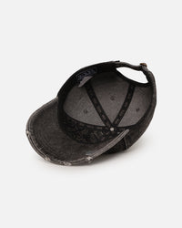Von Dutch Washed Denim Dad Strapback Hat Washed Grey