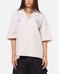 Carre Rose Pinstripe Button Up Shirt Sand