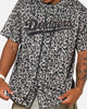 Majestic Athletic Los Angeles Dodgers Leopard Baseball Button Up Shirt Leopard