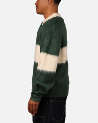 MNML Mohair Rugby Sweater Green/White