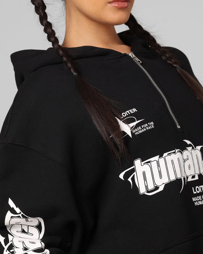 Loiter Rave Zip Hoodie Black