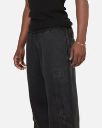 Saint Morta Crested Wing Sweatpants Washed Black