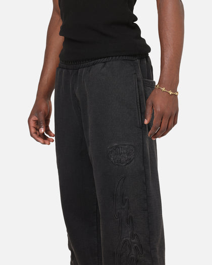 Saint Morta Crested Wing Sweatpants Washed Black