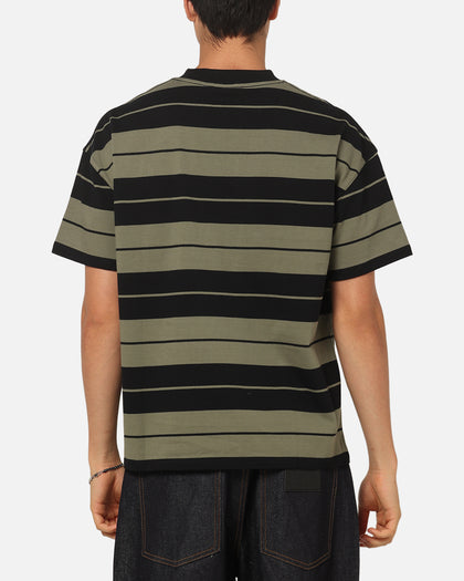 Carre Collective Stripe T-Shirt Black/Olive