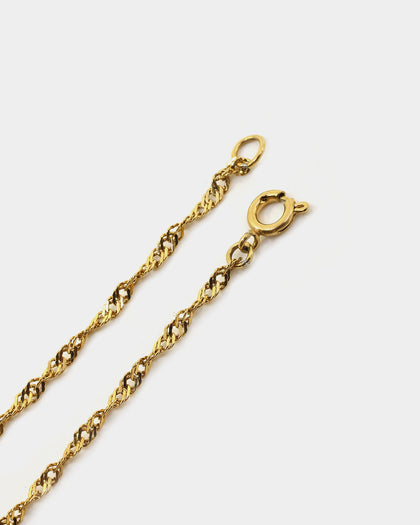 Raising Hell Women's Customisable Twist Necklace Gold